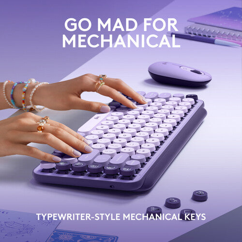 Logitech POP Keys Mechanical Wireless Keyboard - Cosmos