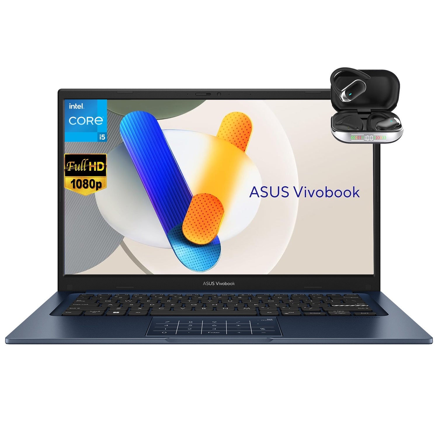 ASUS Vivobook 14 FHD Laptop – Intel Core I5-1334U, 12GB RAM, 256GB SSD, Windows 11, Blue