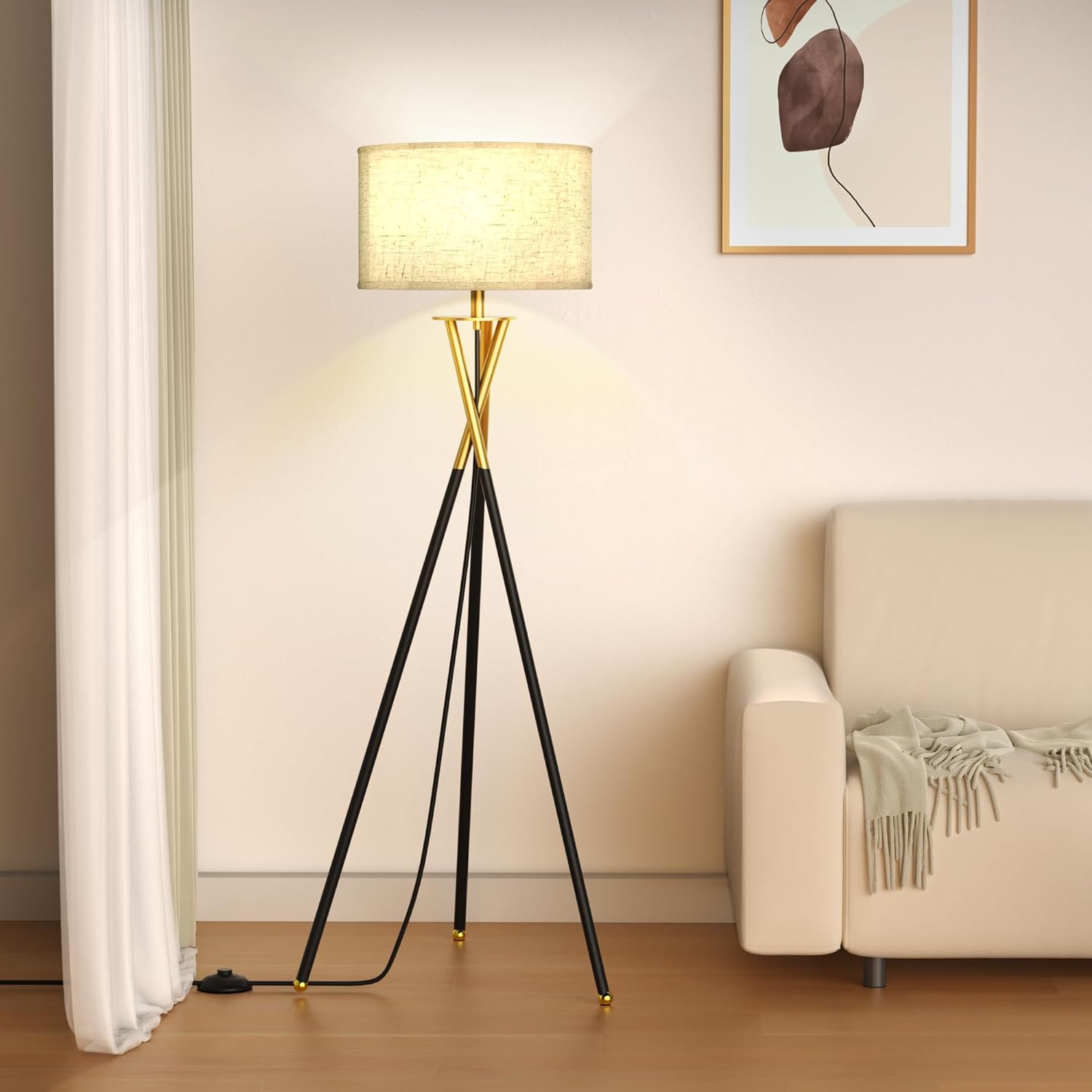 Tall tripod deals floor lamp