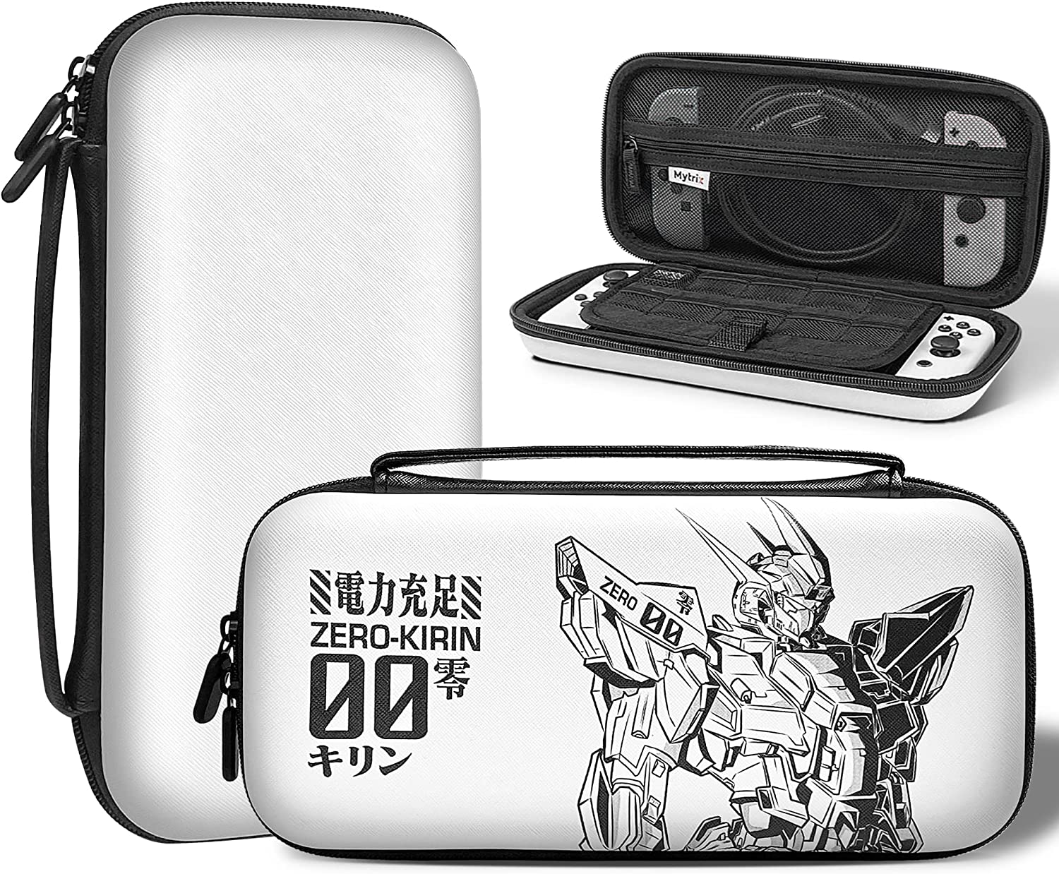 Mytrix Switch Carrying Case for Nintendo Switch & Switch OLED, Zero-Kirin Protective Travel Storage Bag with Pocket & 10 Game Card Slots