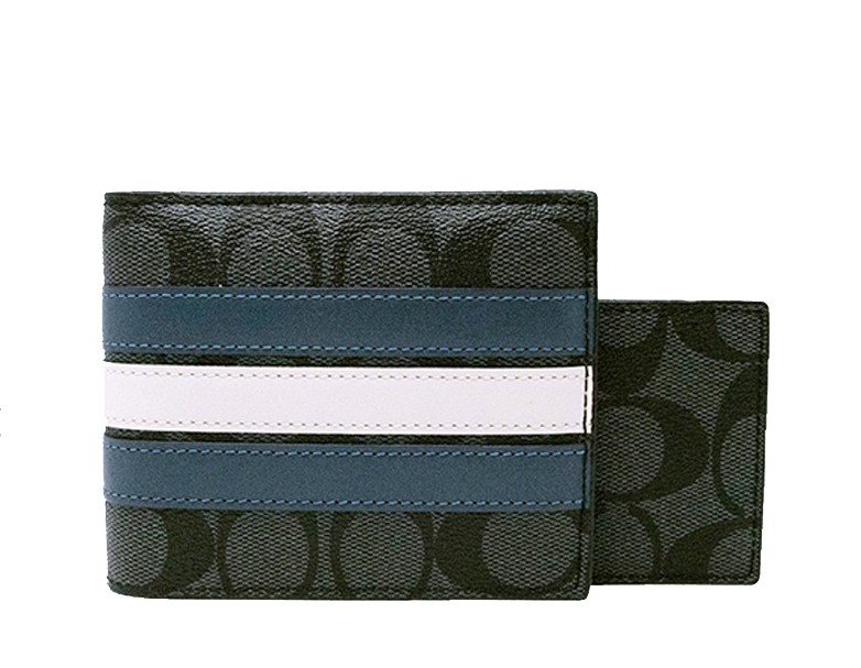 Coach 3-in-1 Wallet In Signature Canvas With Varsity Stripe 3008 193971884400