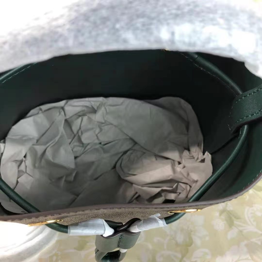 MICHAEL KORS 35T0GU2C0B Suri Small Leather Bucket Crossbody Bag In RACING GREEN 194900079218