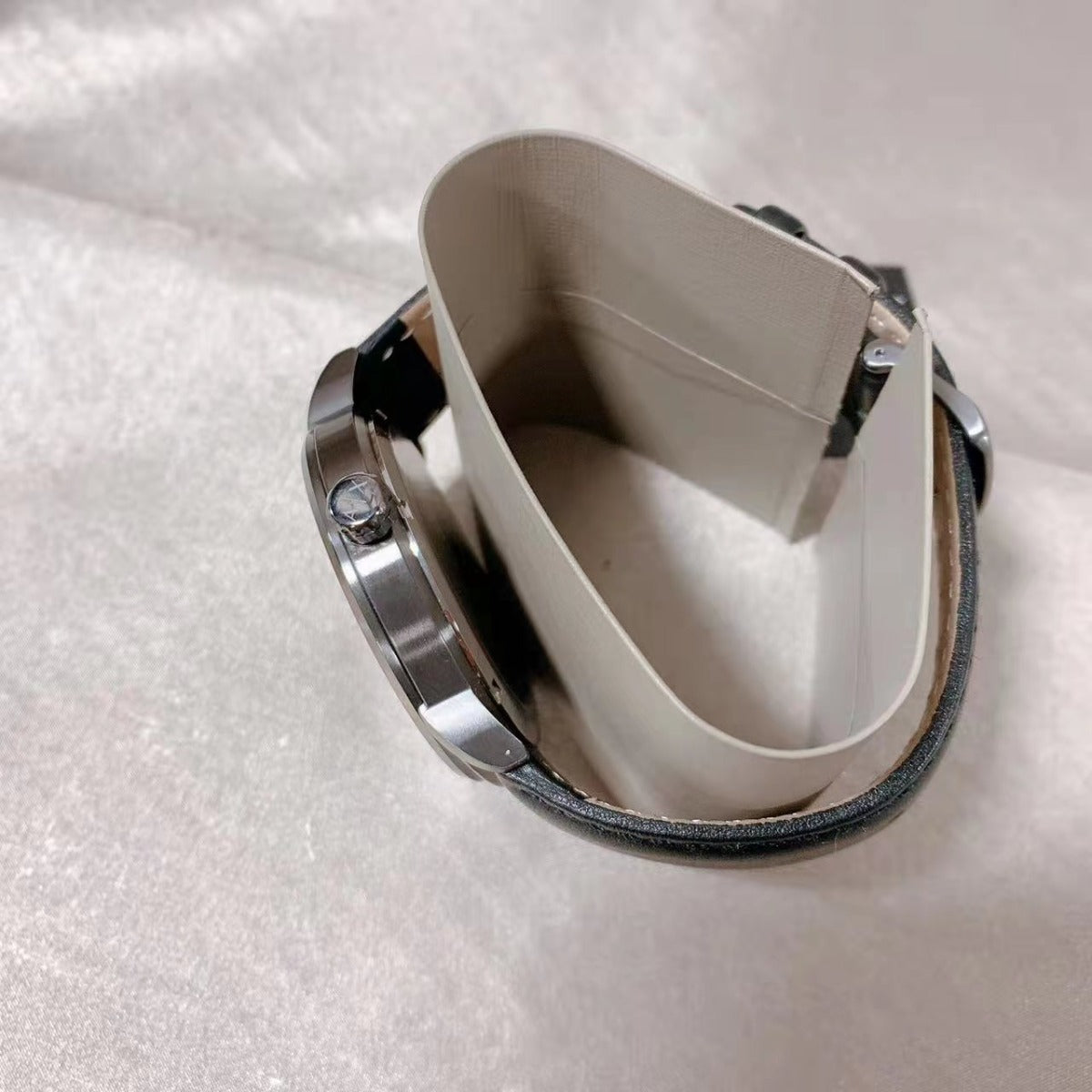 Armani Exchange AX1473 Three-Hand Date Black Leather Watch - 723763281256