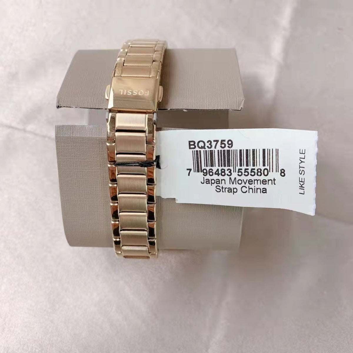 Fossil BQ3759 Rye Three-Hand Gold-Tone Stainless Steel Watch 796483555808