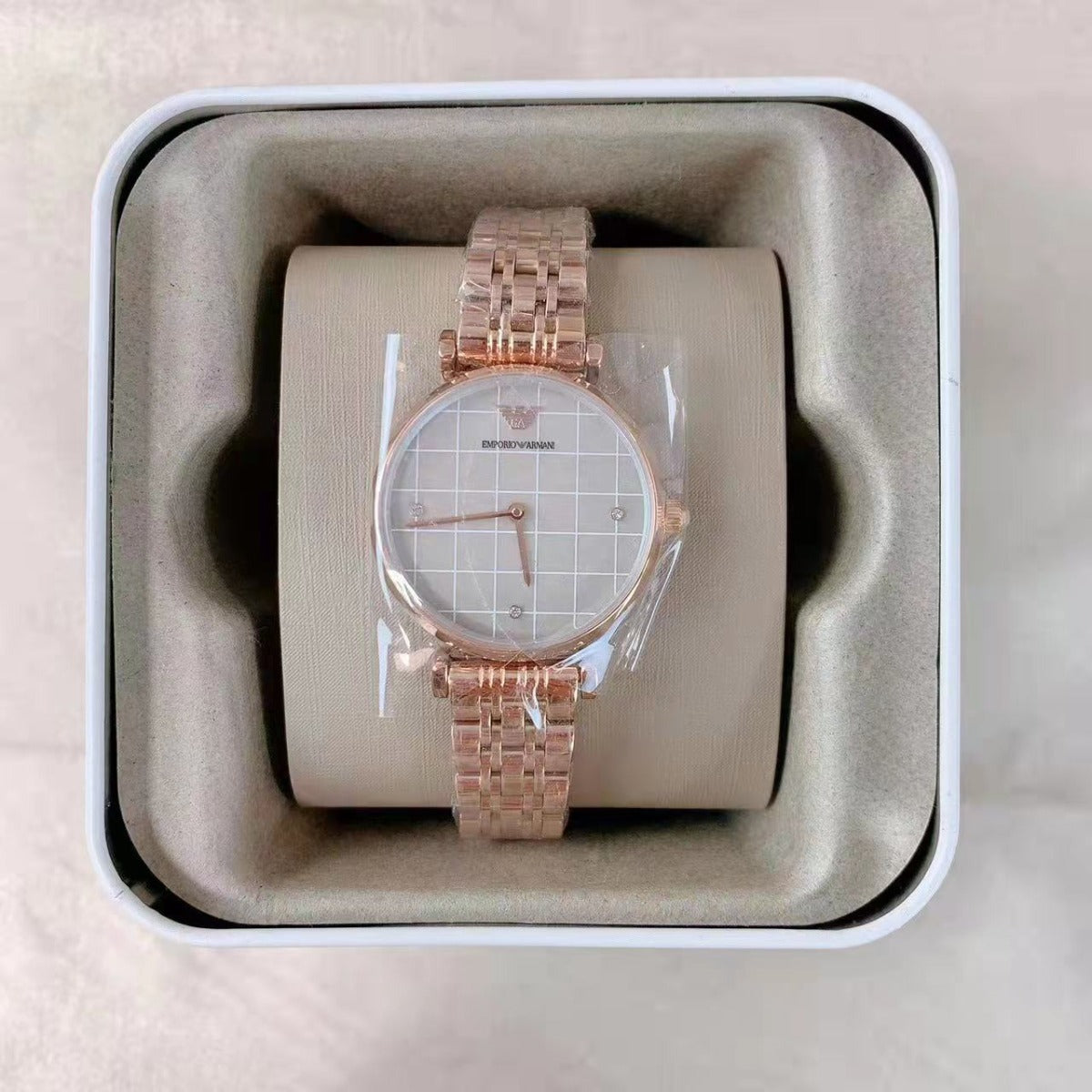 Emporio Armani AR11385 Two-Hand Rose Gold-Tone Stainless Steel Watch 723763296342