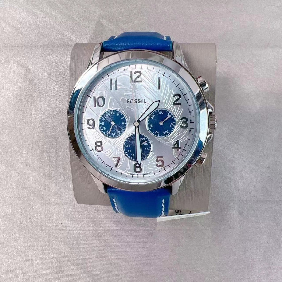 Fossil BQ2695 Multifunction Blue Leather Watch 796483574120