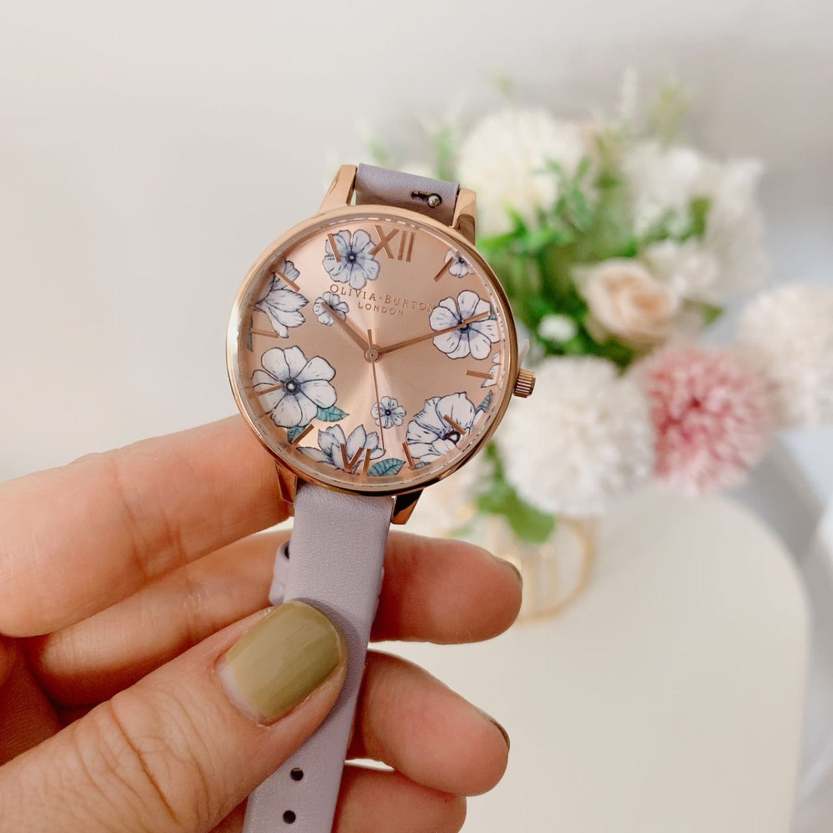 Olivia Burton OB16AN03 Groovy Bloom & Parma Violet Rose Gold Womens watch 885997364102