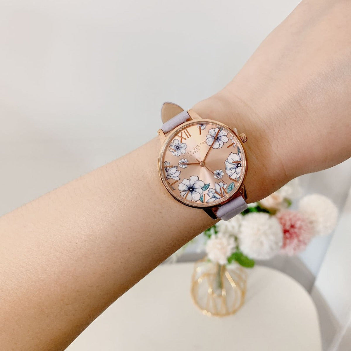 Olivia Burton OB16AN03 Groovy Bloom & Parma Violet Rose Gold Womens watch 885997364102