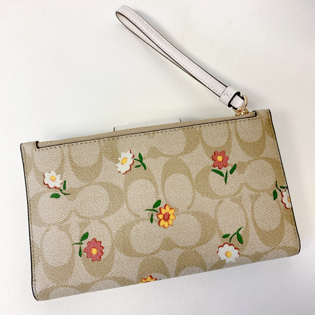 Coach CH476 Tech Wallet In Signature Canvas With Nostalgic Ditsy Print IN Light Khaki Multi 195031866906