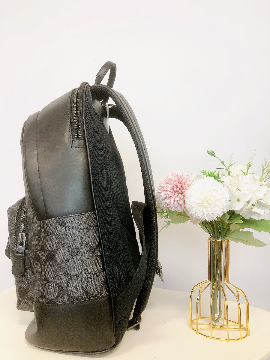Coach 2736 West Backpack In Signature Canvas IN Charcoal Black 193971865683
