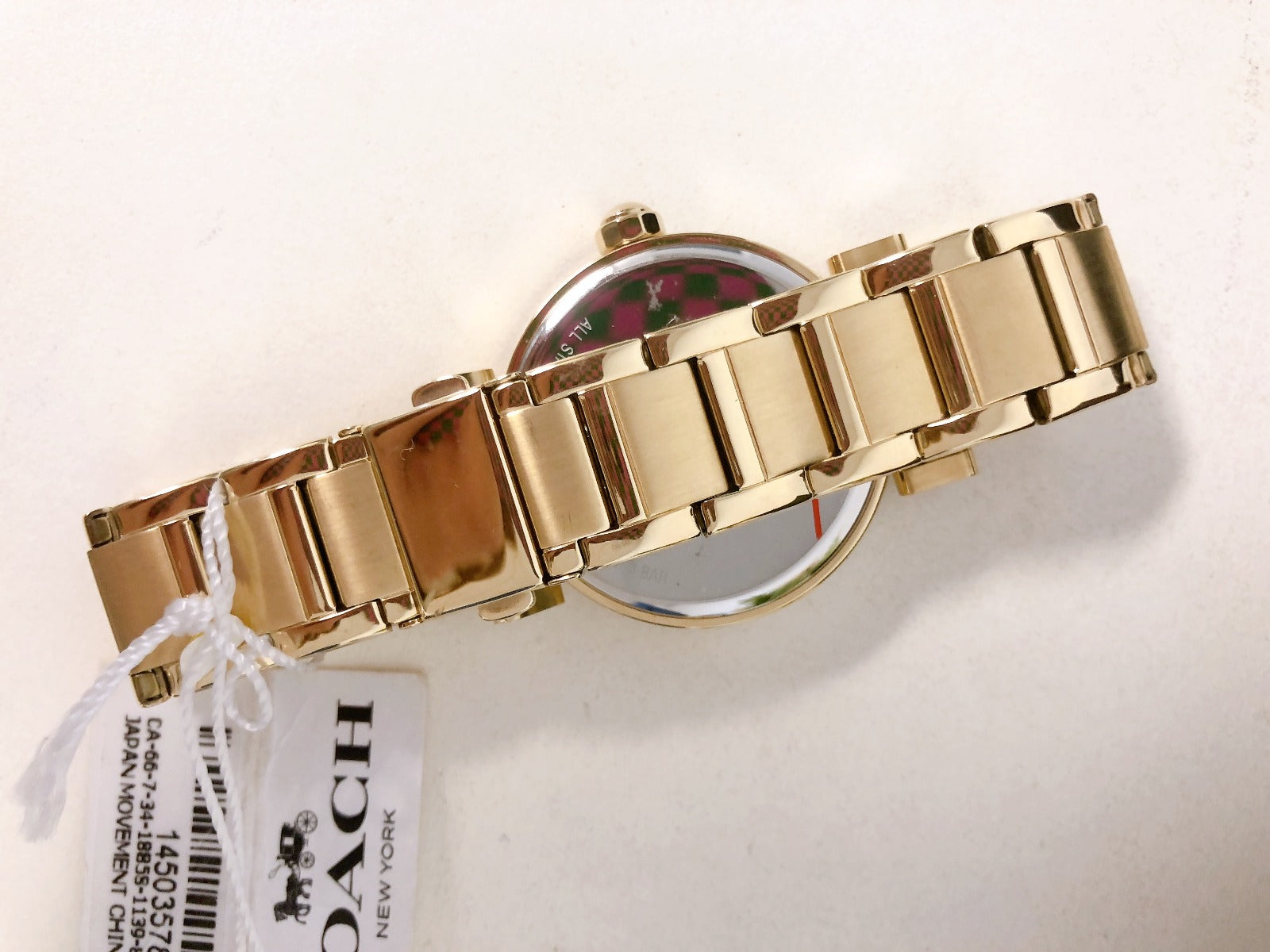 Coach Ladies Madison Gold Band White Dial Perry Watch 36Mm NIB 14503578 - 885997382847