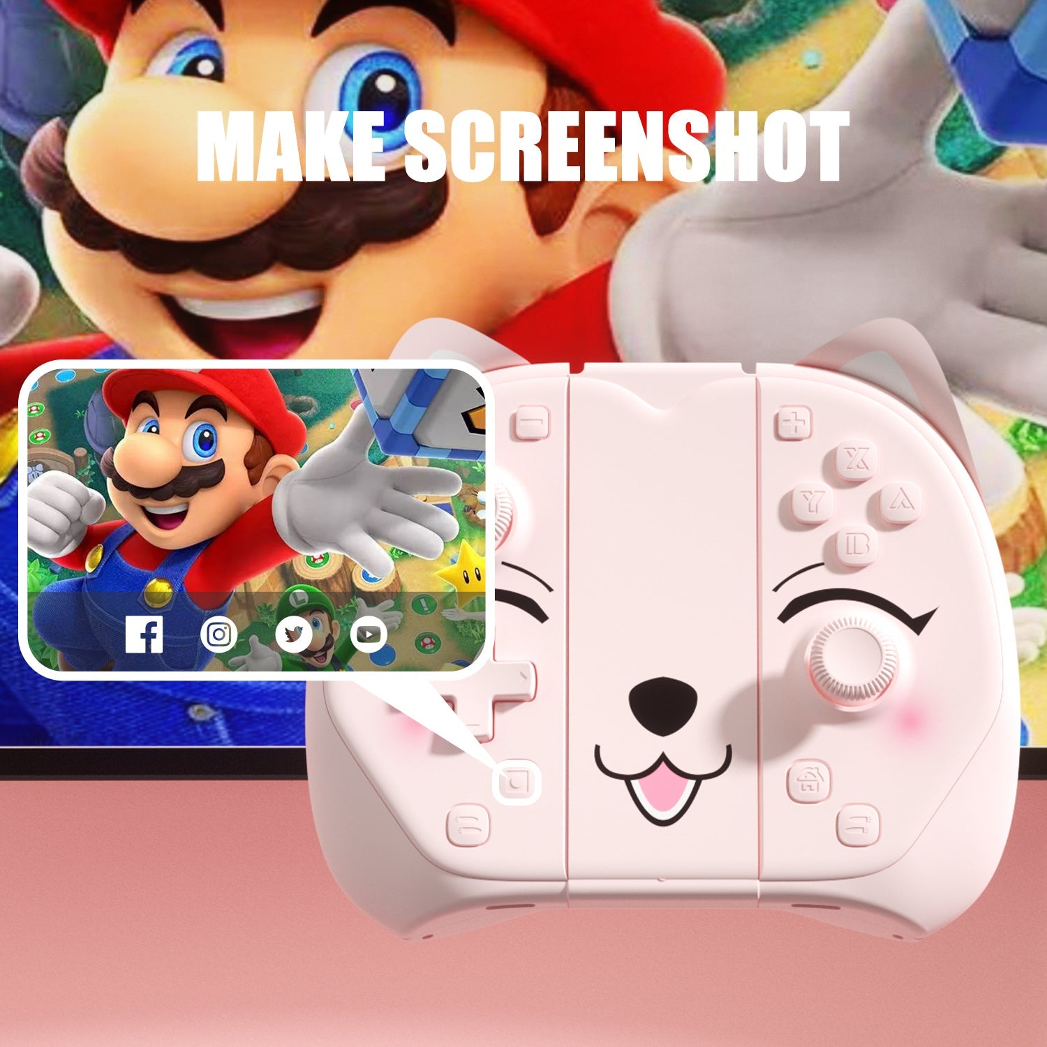 Mytrix Peachie - JoyPad for Nintendo Switch, the Newest Switch OLED, and Switch Lite