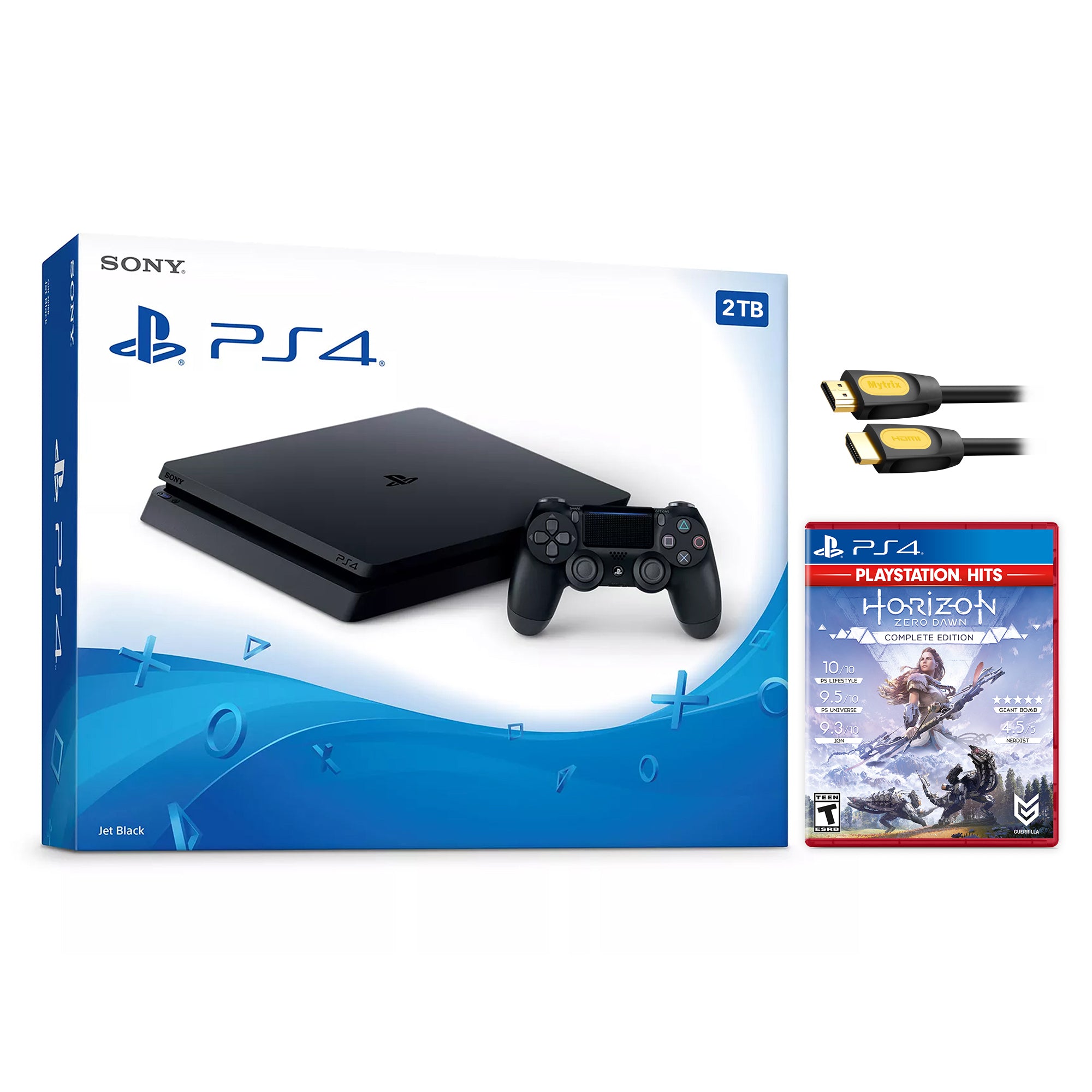 Sony PlayStation 4 Slim Call of Duty Vanguard Bundle Upgrade 2TB HDD PS4 Gaming Console, Jet Black, with Mytrix High Speed HDMI - Large Capacity Internal Hard Drive Enhanced PS4 Console