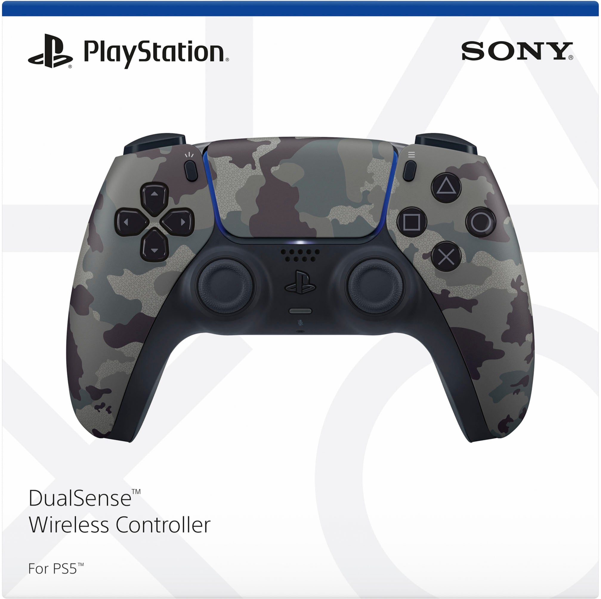 PlayStation 5 Digital Edition with Two Controllers White and Gray Camouflage DualSense and Mytrix Dual Controller Charger - PS5 Gaming Console PlayStation 5 Digital Edition with Two Controllers White and Gray Camouflage DualSense and Mytrix Dual Controller Charger - PS5 Gaming Console