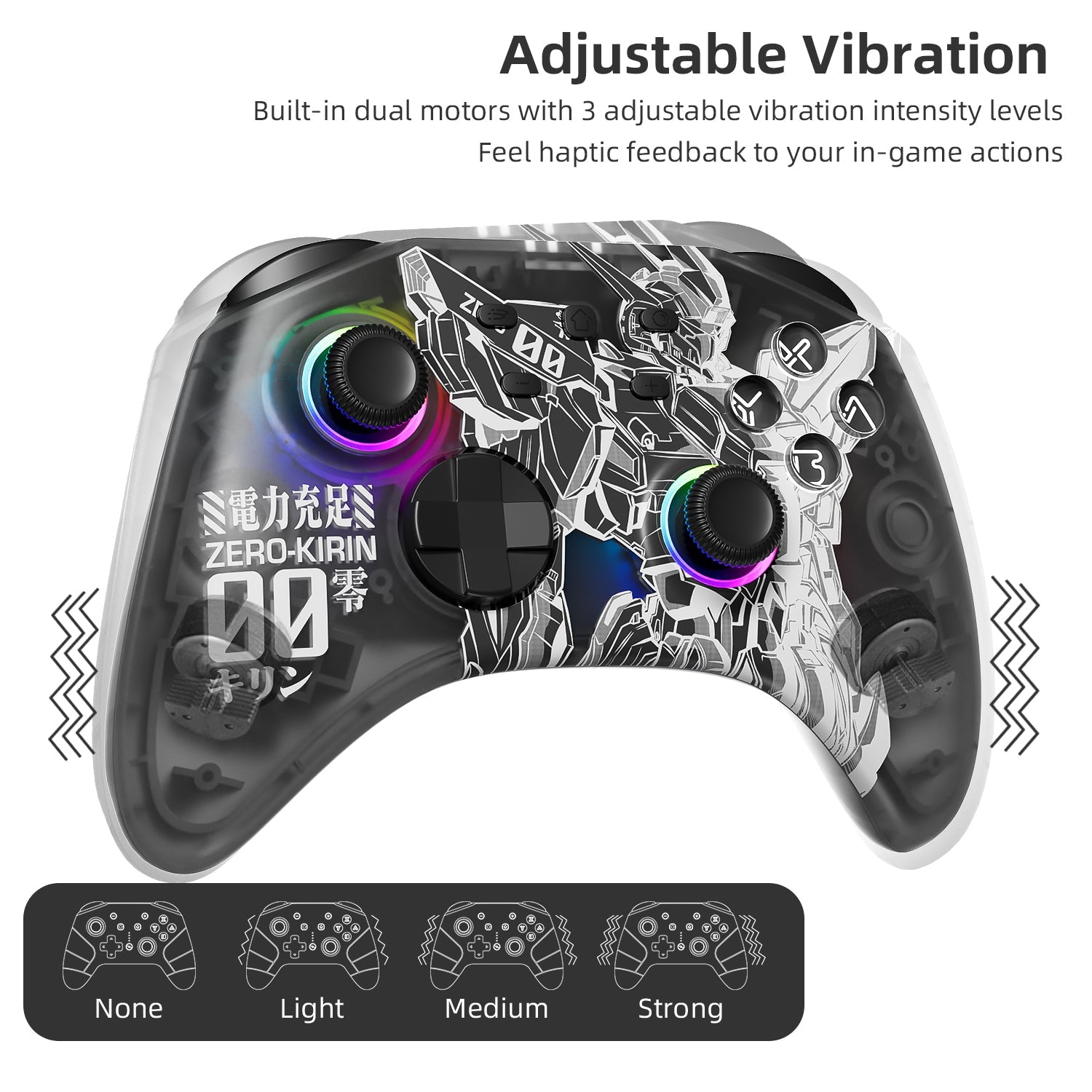 Mytrix Zero-Kirin Wireless Pro RGB Controller With Programmable Back Buttons