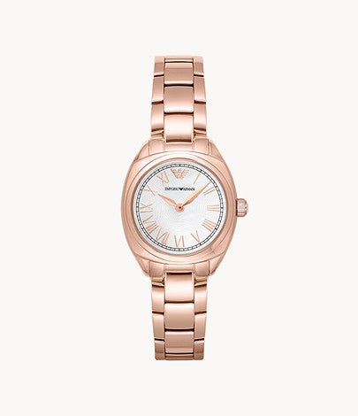 Emporio Armani AR11038 Women's Two-Hand Rose Gold-Tone Stainless Steel Watch - 723763256711