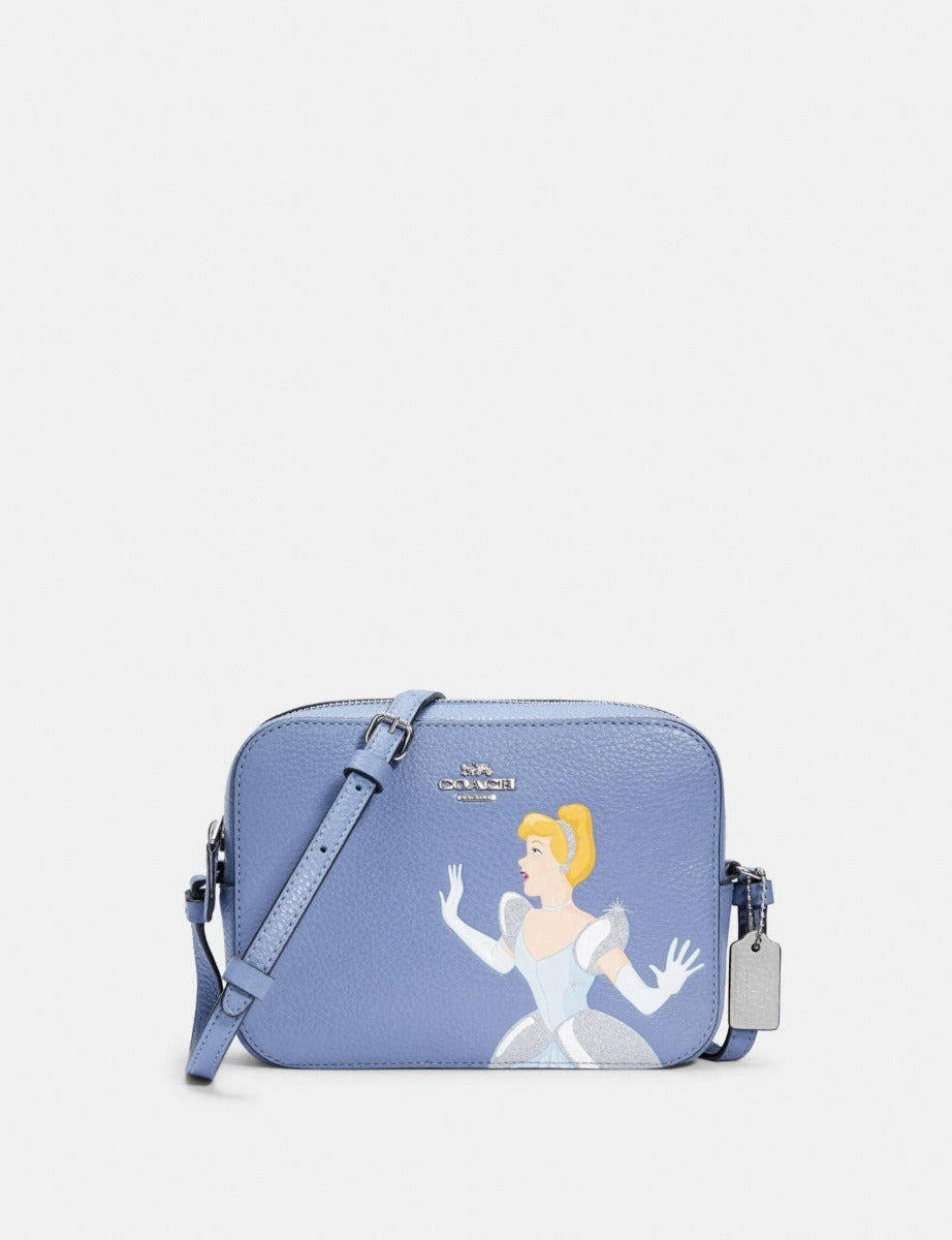Coach C3406 Disney X Coach Mini Camera Bag With Cinderella Periwinkle Multi
