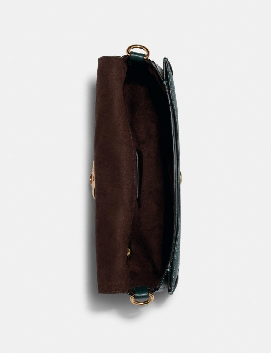Coach C1531 Georgie Flap Shoulder Bag In Dark Ivy 195031138621
