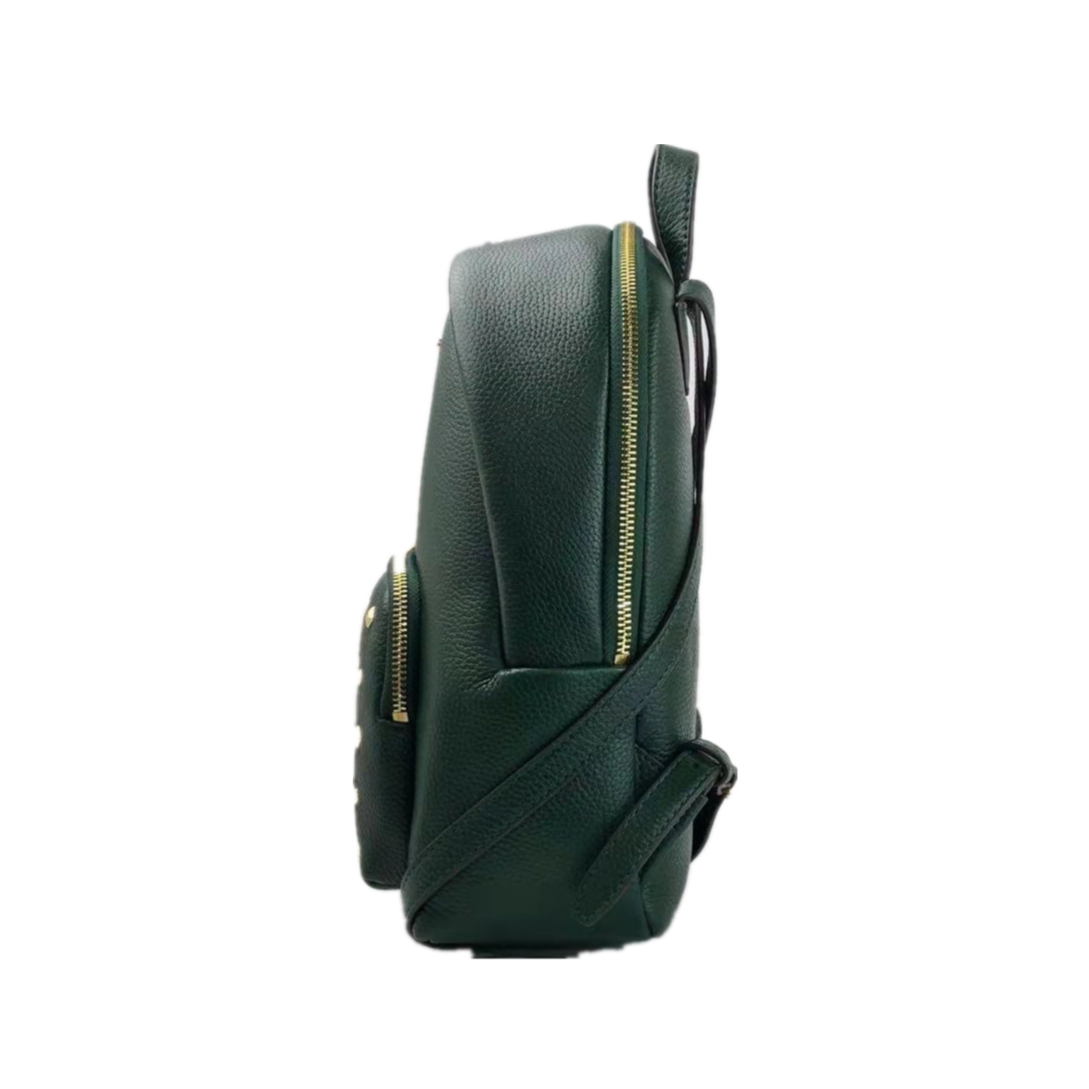 Michael Kors Erin 35F0GERB8L Medium Leather Backpack In Racing Green 194900024577
