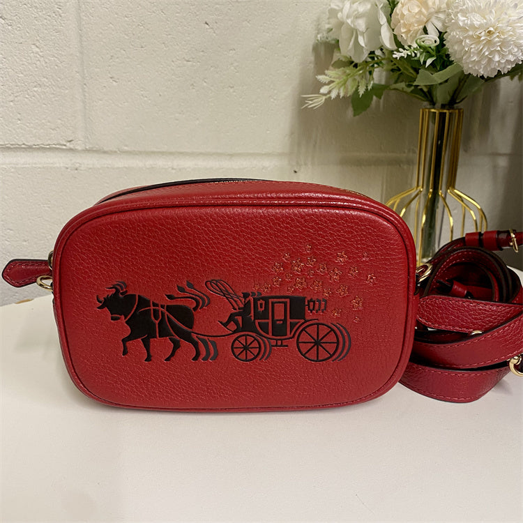 COACH C2256 LUNAR NEW YEAR CONVERTIBLE BELT BAG WITH OX AND CARRIAGE 1941 RED MULTI