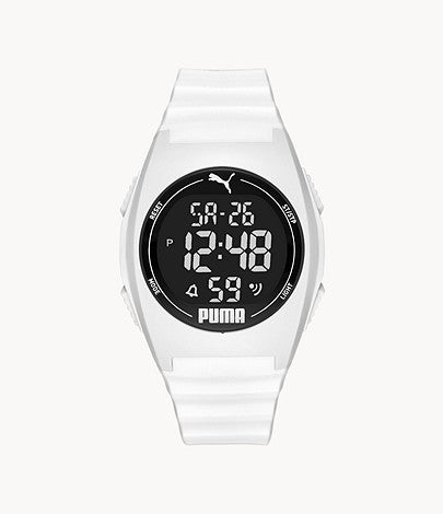 PUMA P6012 Digital White Polyurethane Watch 796483508293