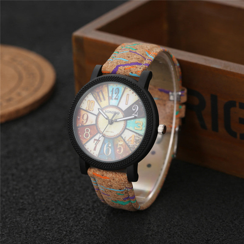 Casual Vintage Leather Women Quartz Wrist Watch Gift Clock