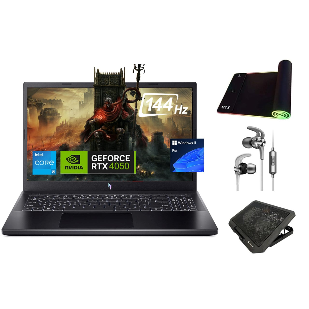 Acer Nitro V Gaming Laptop, Intel 8-Core i5-13420H (beats i7-1265U), RTX 4050 GPU, 15.6