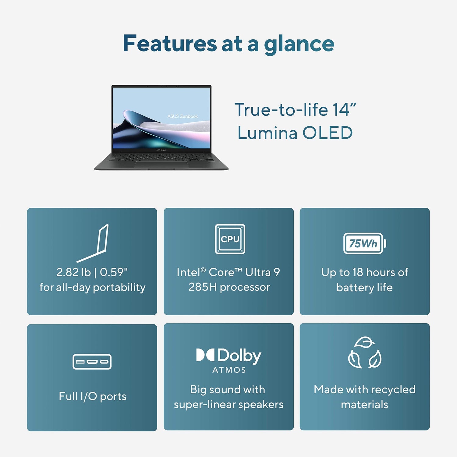 ASUS Zenbook 14 OLED 2025 Laptop, 14