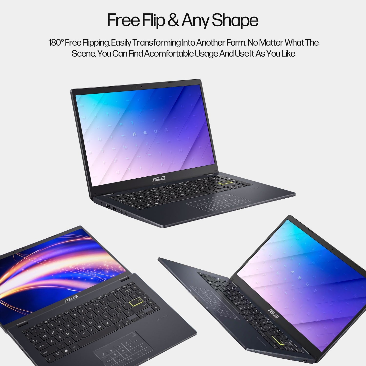 ASUS Vivobook Go 14 Laptop, 14” FHD Student Laptop, Intel Celeron N4500, 4GB DDR4 RAM, 128GB eMMC + 512GB Portable SSD, Wi-Fi & BT, Webcam, NumberPad, USB-C, w/HDMI Cable + 5-in-1 Hub, Win 11 Home