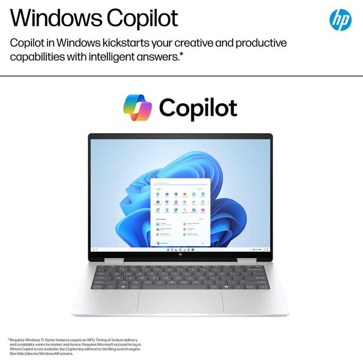 HP Envy x360 2-in-1 AI Copilot Laptop, 14