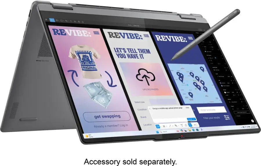 Lenovo Yoga 7i 16″ 2K Touchscreen 2-in-1 Laptop - Core Ultra 5, 16GB RAM, 512GB SSD, AI Copilot+ PC, WiFi 7, Thunderbolt 4, Fingerprint, w/Stylus Pen, HDMI Cable, 5 in 1 External Storage, Win 11 Home