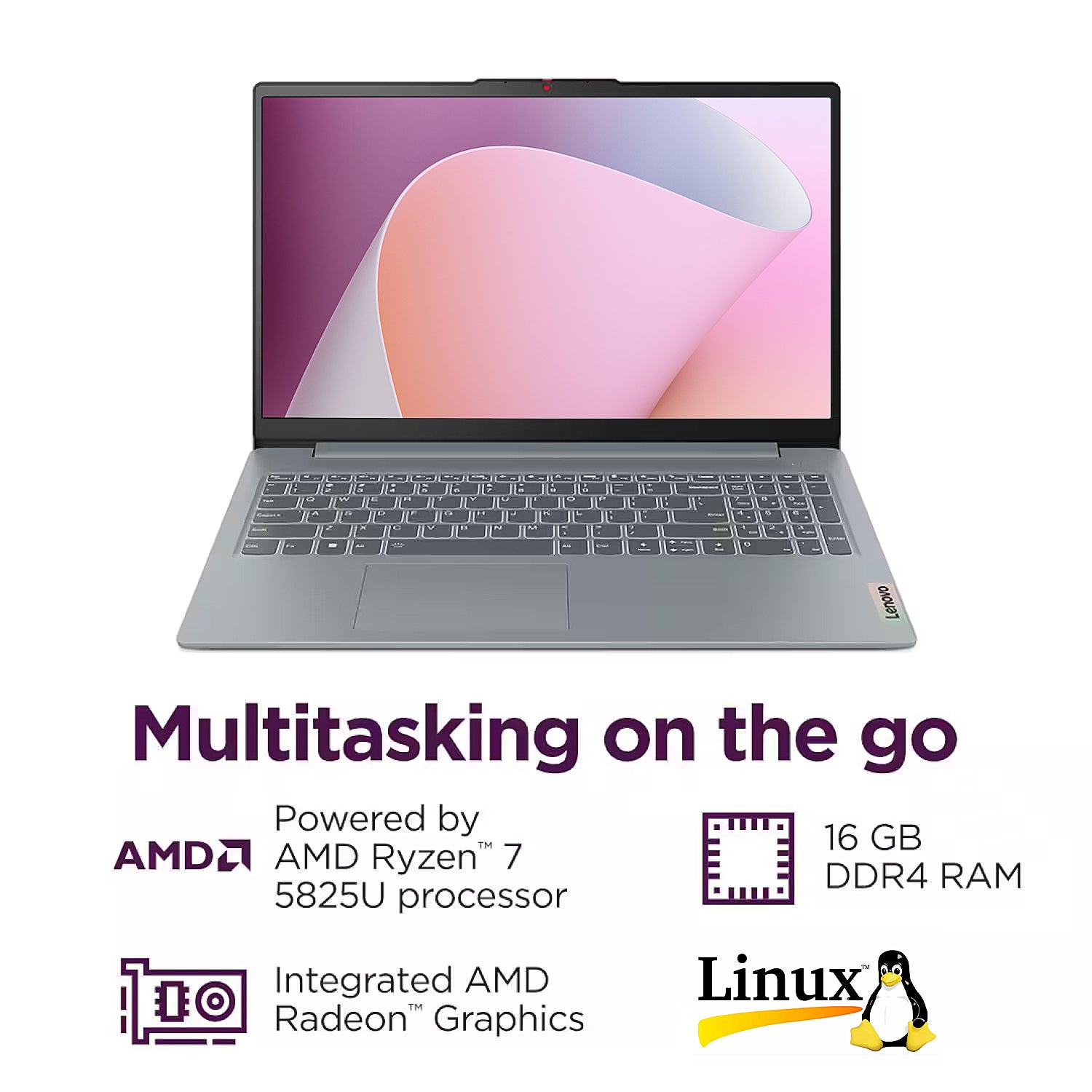 Lenovo IdeaPad Slim 3 Linux Laptop, 15.6