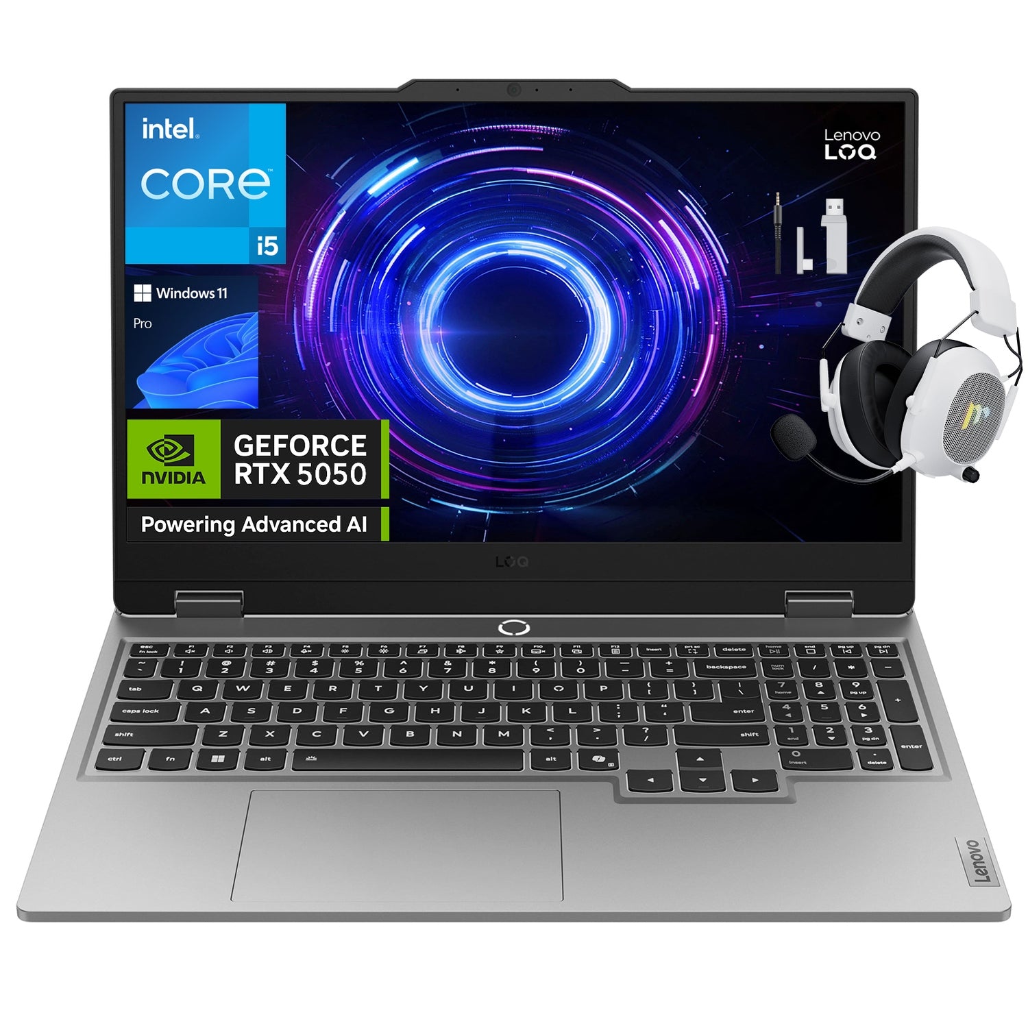 Lenovo LOQ 15 Gaming Laptop, NVIDIA GeForce RTX 5050, 15.6