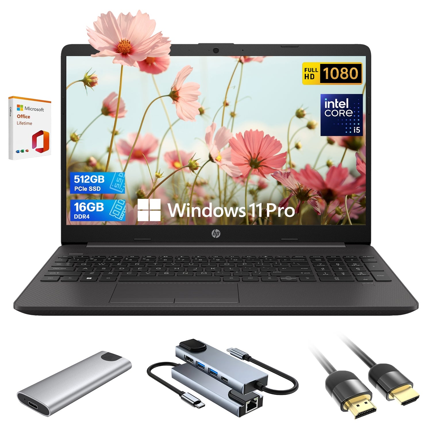 HP i5 Business Student Laptop Computer, 15.6