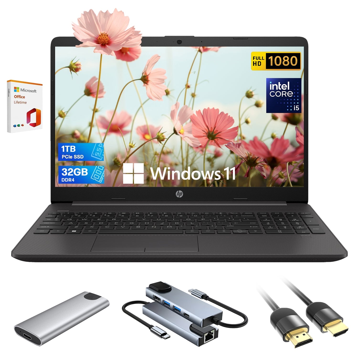 HP i5 Business Student Laptop Computer, 15.6