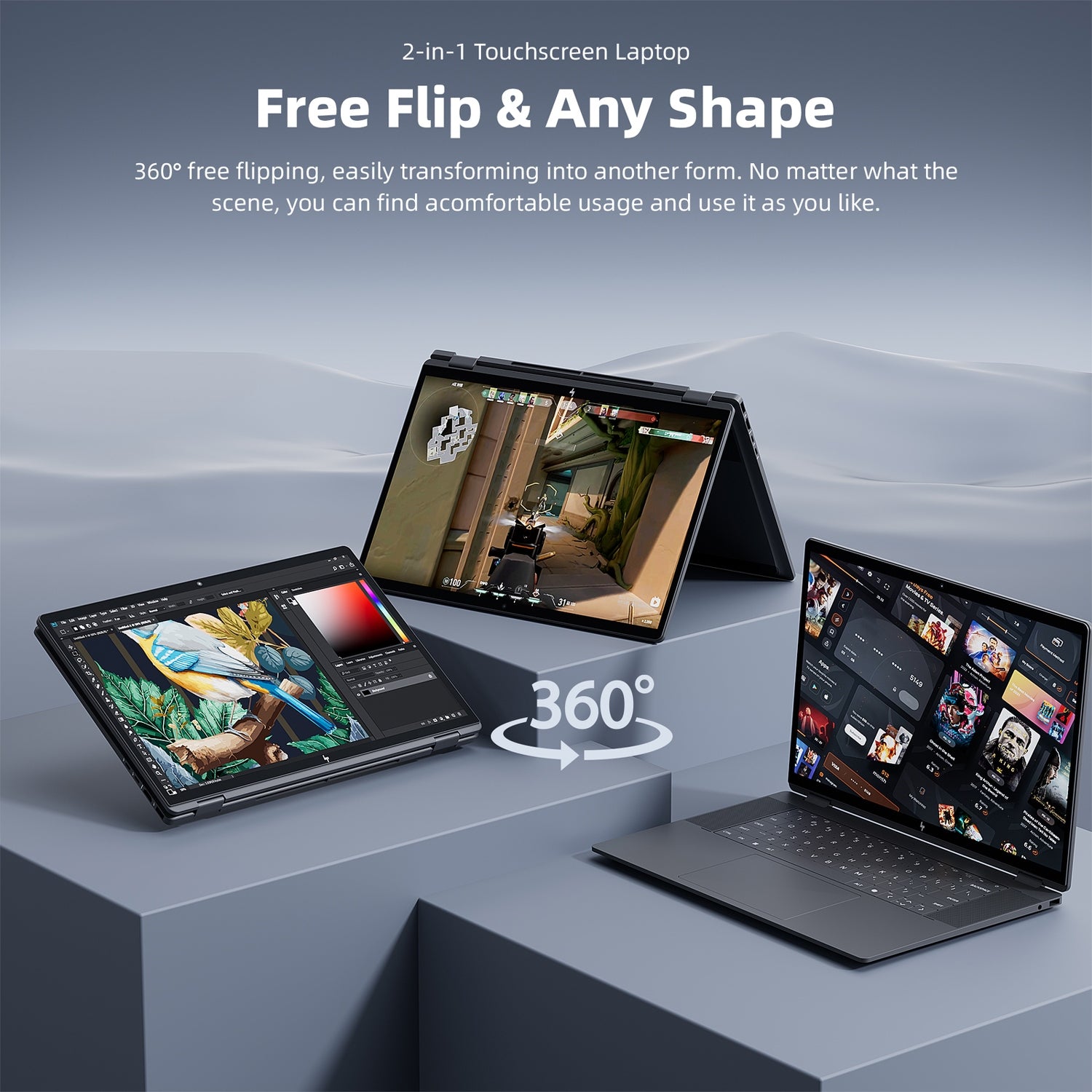 HP 2025 New 2-in-1 Laptop, OmniBook X Flip 16