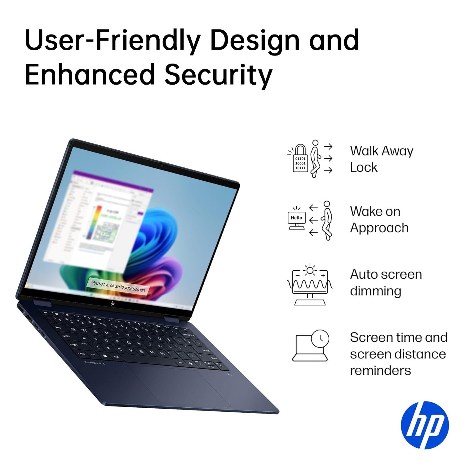 HP Omnibook X Flip 2 in 1 14’’ 2K Touchscreen Laptop, Convertible Laptop 16GB DDR5 RAM 512GB SSD, Intel Core Ultra 5, Intel Arc 130V GPU, Thunderbolt 4, Windows 11 Pro, Office 365 with Microsoft Pen