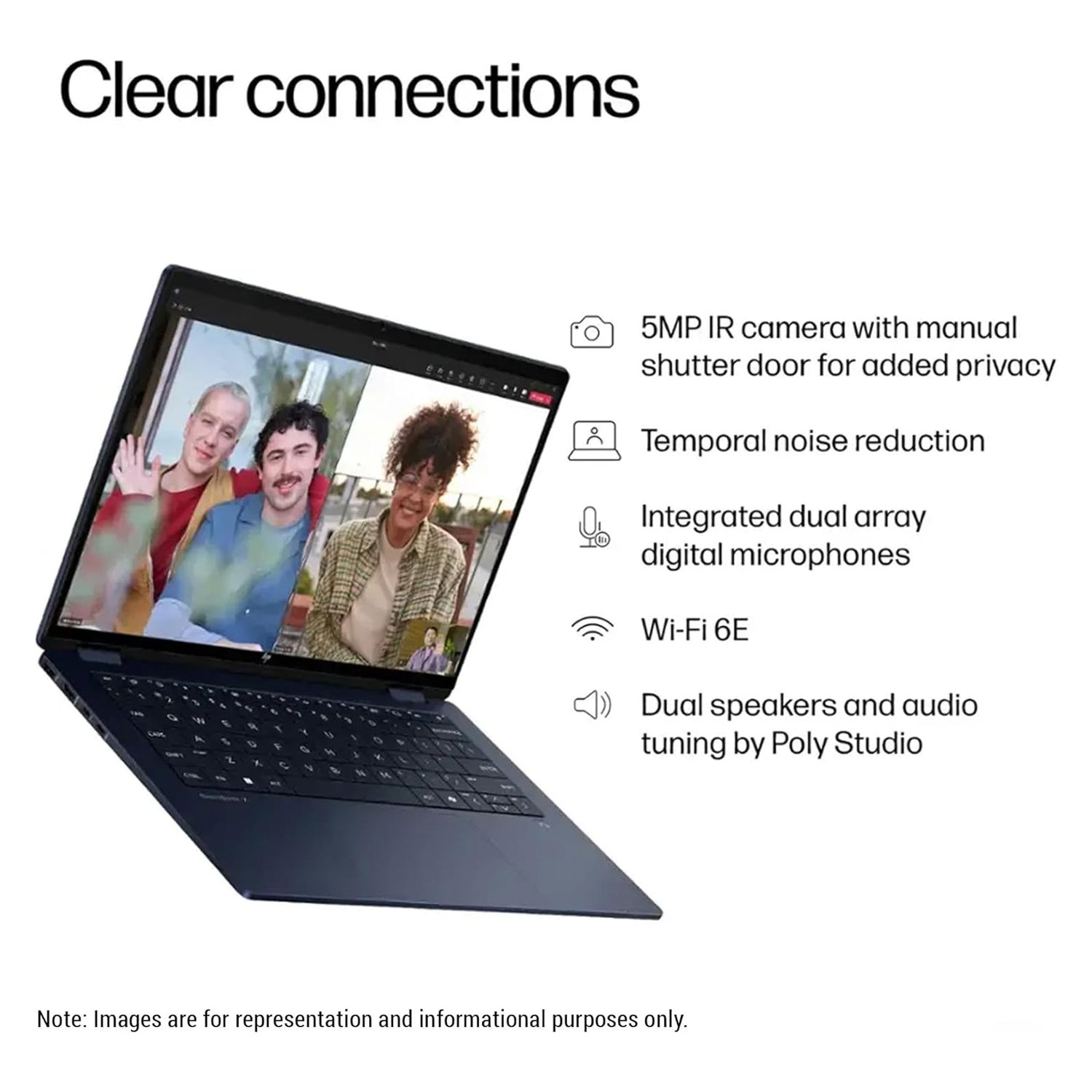 HP Omnibook X Flip 2 in 1 14’’ 2K Touchscreen Laptop, Convertible Laptop 16GB DDR5 RAM 512GB SSD, Intel Core Ultra 5, Intel Arc 130V GPU, Thunderbolt 4, Windows 11 Pro, Office 365 with Microsoft Pen