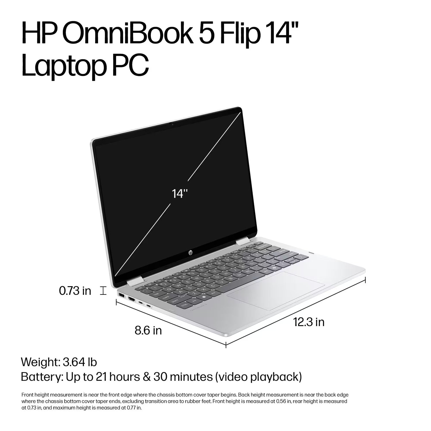 HP Omnibook 5 Flip 2 in 1 Laptop, 14