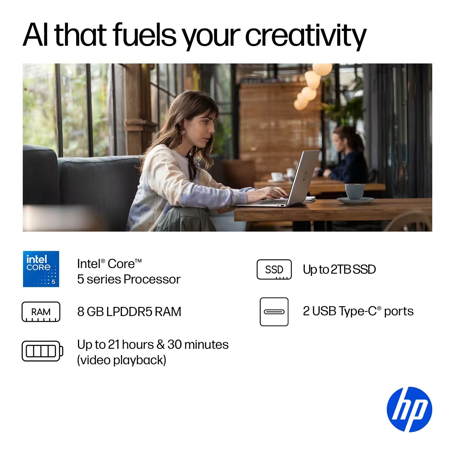 HP Omnibook 5 Flip 2 in 1 Laptop, 14