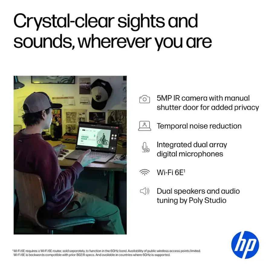 HP OmniBook X Flip Copilot+ PC Laptop Computer, 2-in-1 16