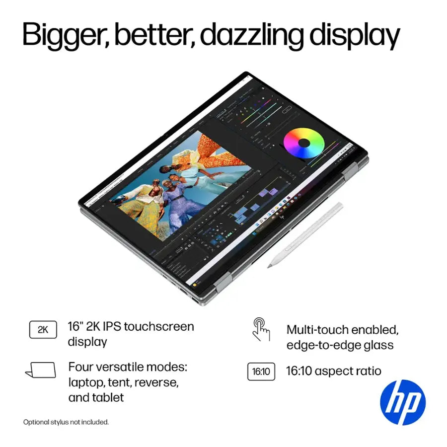 HP OmniBook X Flip Copilot+ PC Laptop Computer, 2-in-1 16