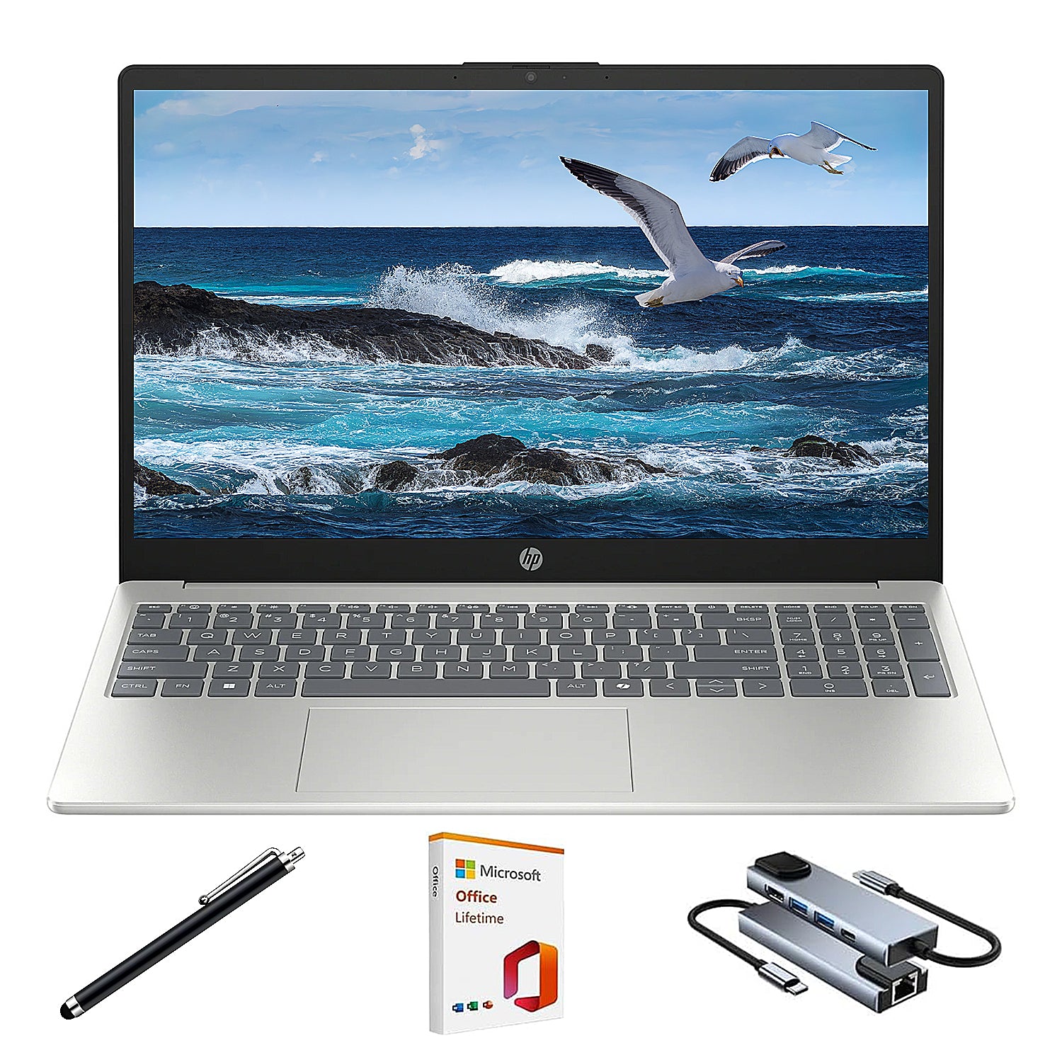 HP 15.6 inch Touchscreen Laptop Computer, 10-Core Intel Core 5 120U, 15.6