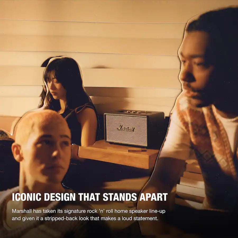 Marshall Acton III Bluetooth Home Speaker with Bass / Treble / Volume Controls and 3.5 mm Auxiliary Input, Black