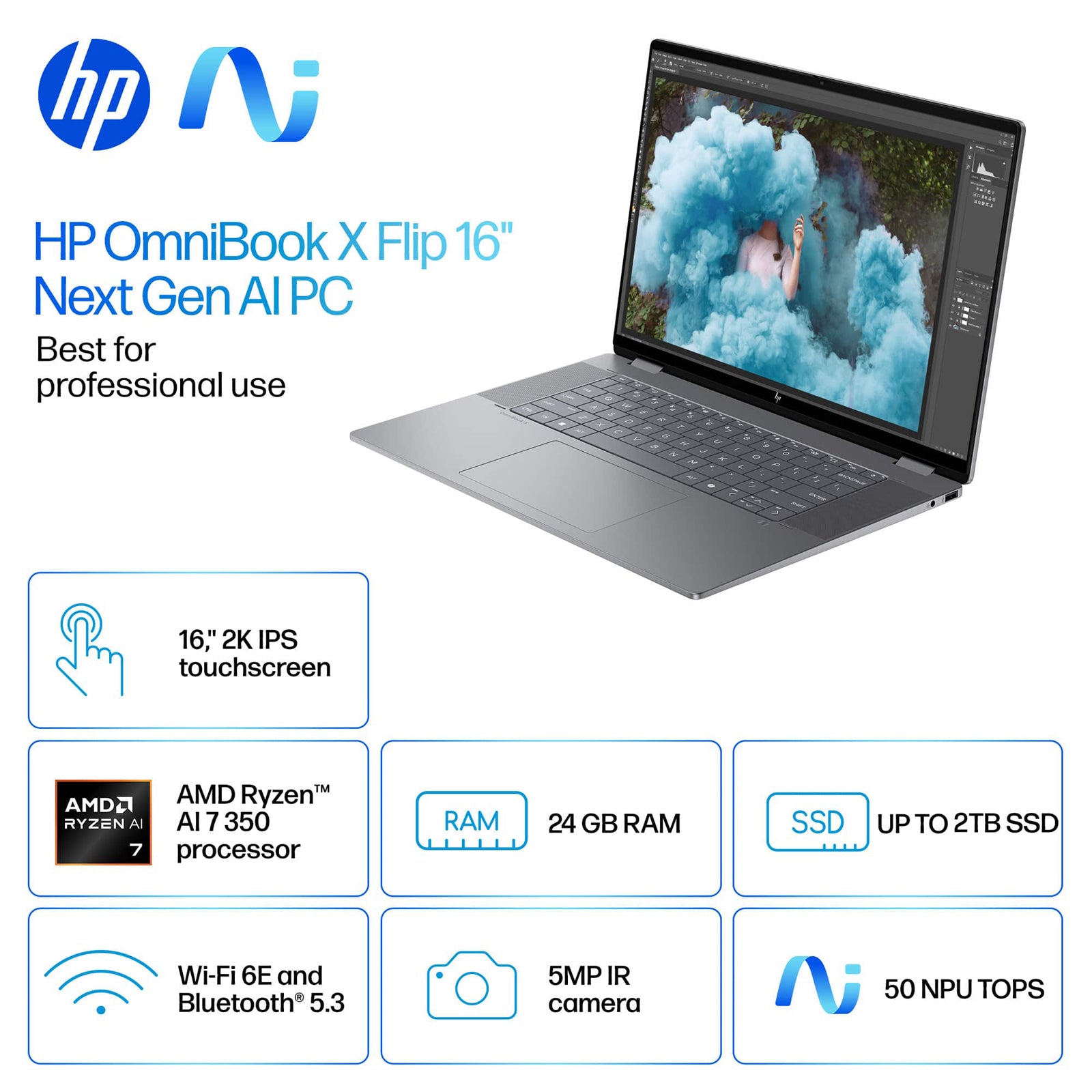 HP 2025 New Envy x360 2-in-1 Laptop, OmniBook X Flip 16