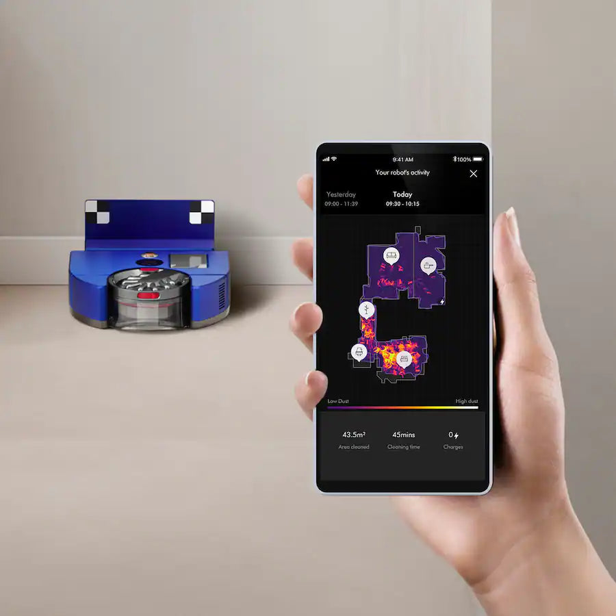 Dyson - 360 Vis Nav Robot Vacuum, 304619-01 - Blue/Nickel