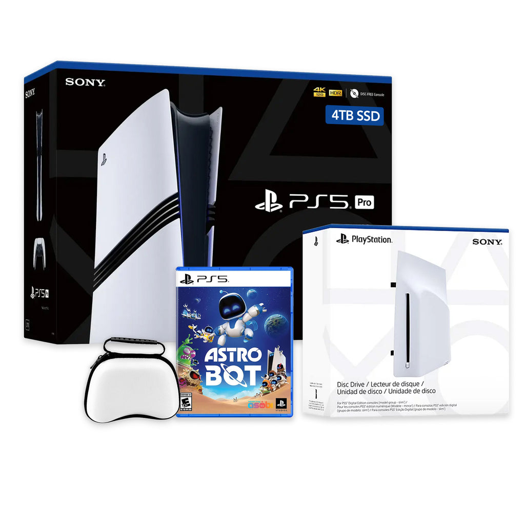 PlayStation 5 Pro 4TB SSD Console with Disc Drive, Wireless Controller and Case, ASTRO BOT - CFI-7019 PS5 Pro