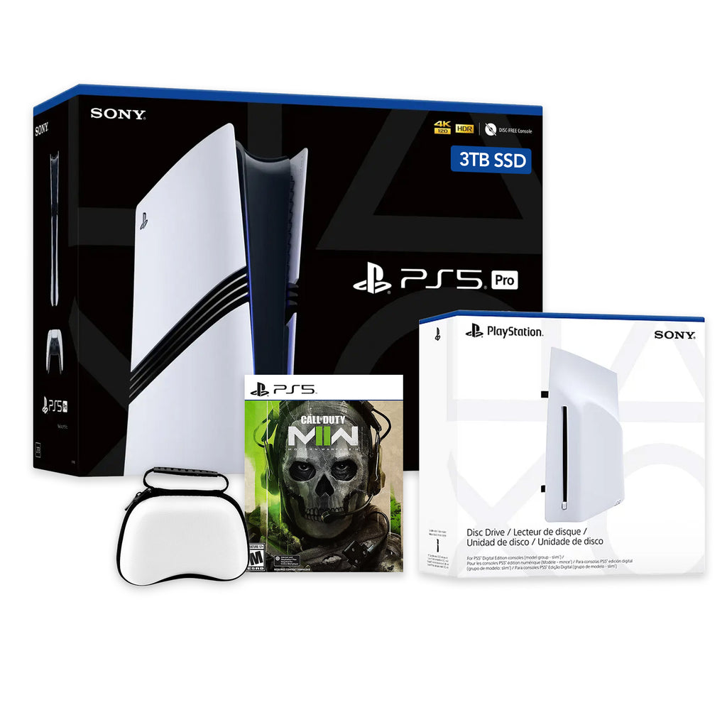 PlayStation 5 Pro 3TB SSD Console with Disc Drive, Wireless Controller and Case, Call of Duty Modern Warfare II - CFI-7019 PS5 Pro