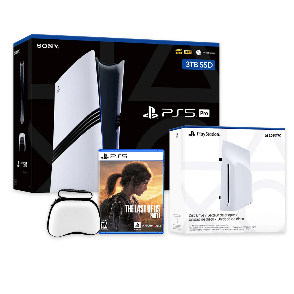 PlayStation 5 Pro 3TB SSD Console with Disc Drive, Wireless Controller and Case, The Last of Us Part I - CFI-7019 PS5 Pro