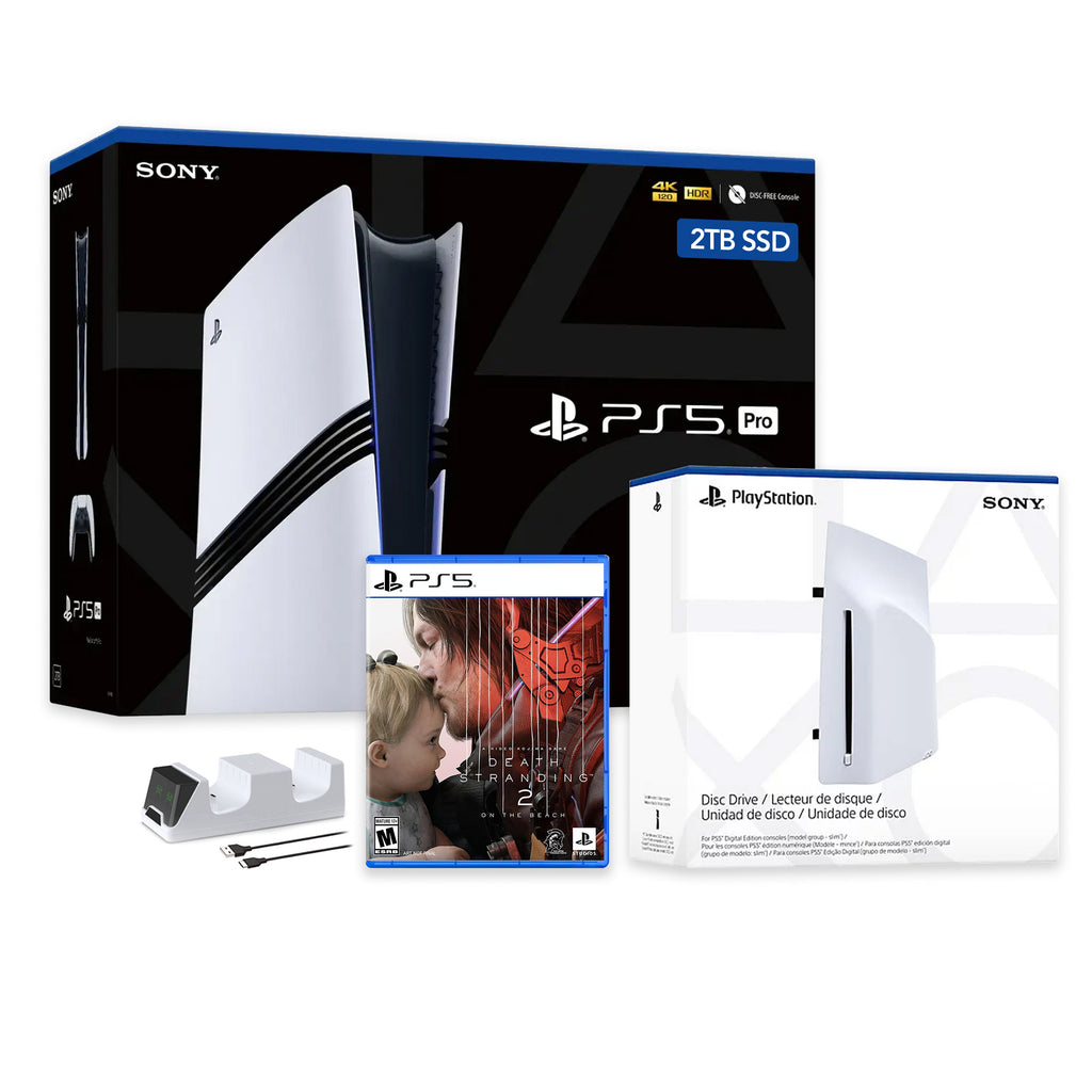 PlayStation 5 Pro 2TB SSD Console with Disc Drive, Wireless Controller and Charger, DEATH STRANDING 2: ON THE BEACH - CFI-7019 PS5 Pro